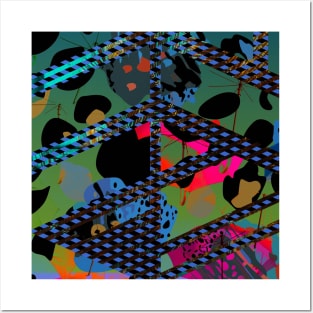 Geometric modern Boho abstract mid century stripes minimalist 187 Pattern Posters and Art